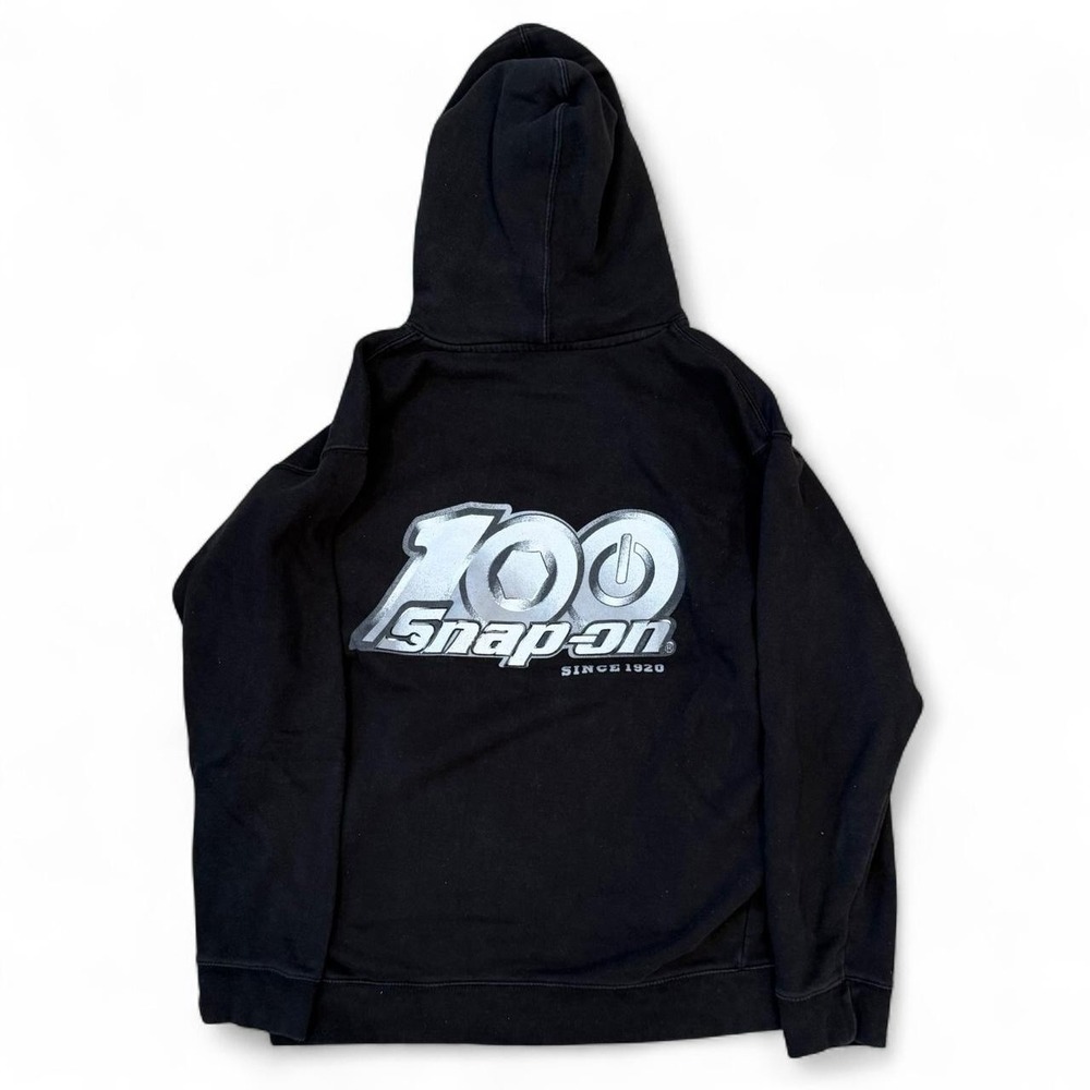 Snap On Tools 100th Anniversary Black Pullover Hoodie Men's Size Large Workwear